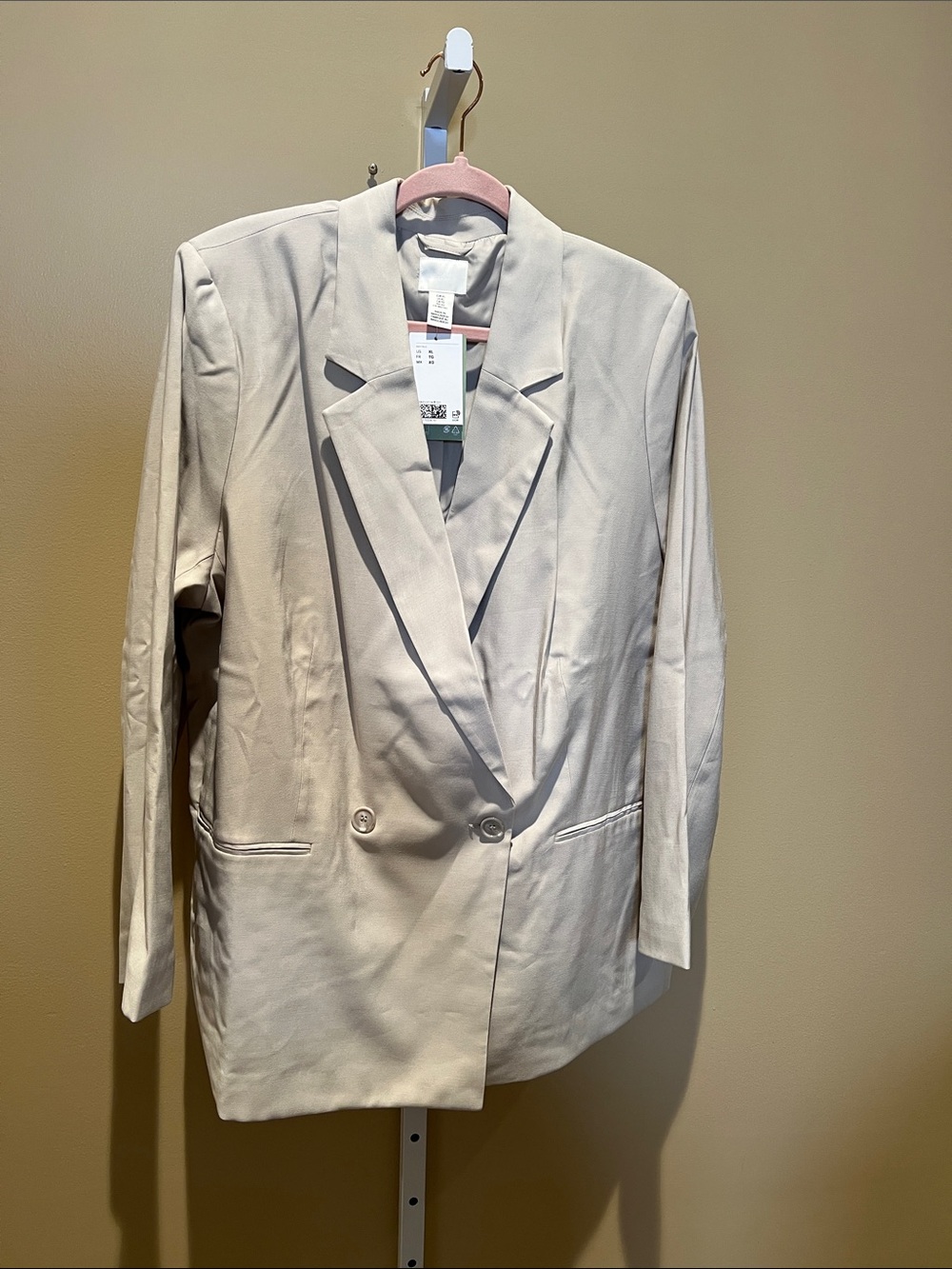 H&M Double-Breasted Beige Blazer